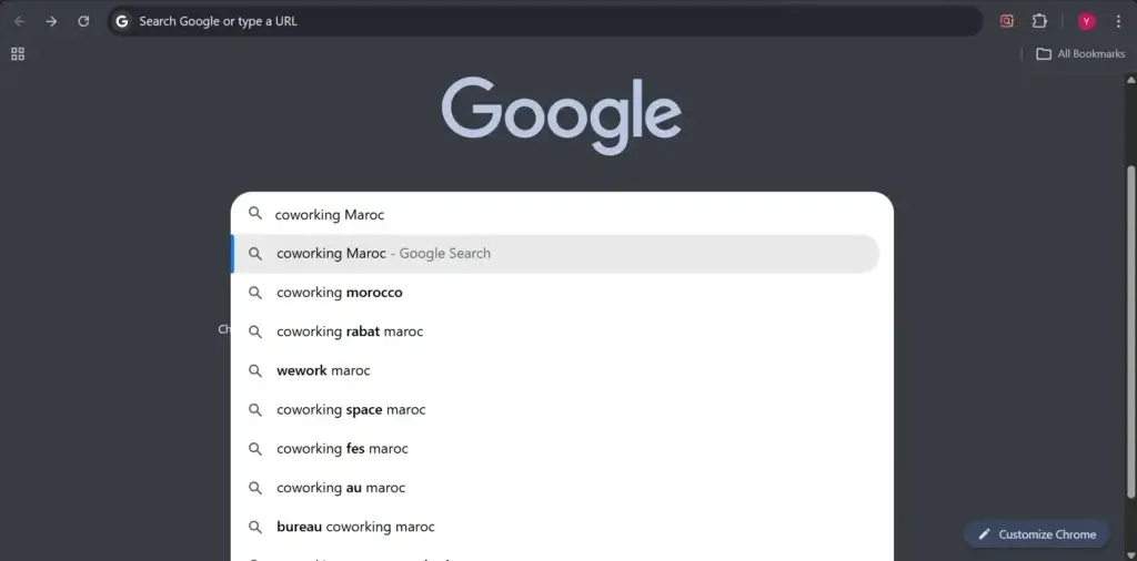Google Suggest questions fréquentes -coworking